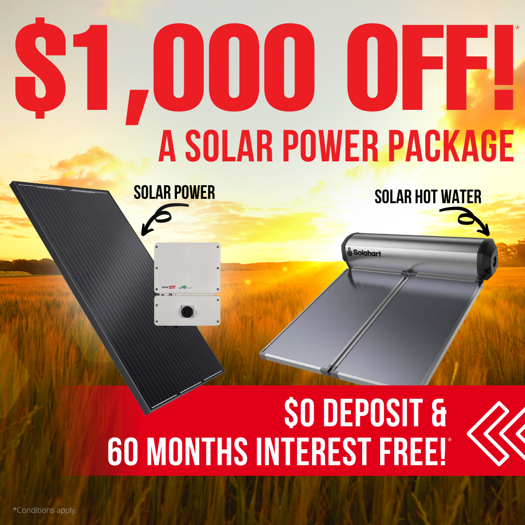 $1000 off a solar power combo from Solahart Caboolture