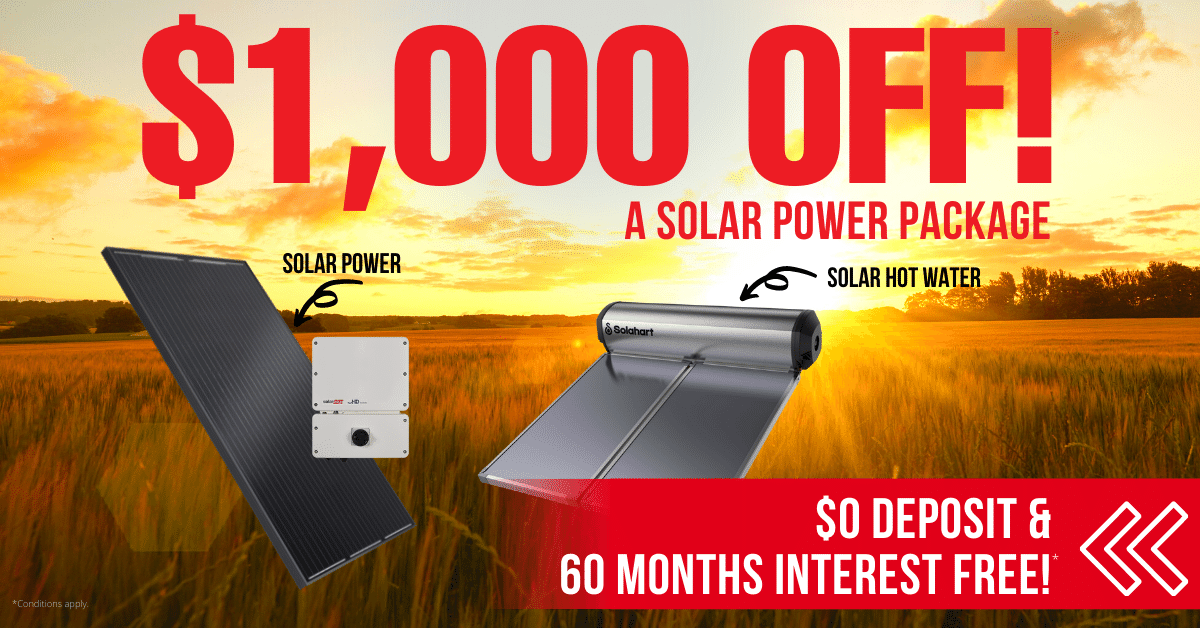 $1000 off a solar power combo from Solahart Caboolture
