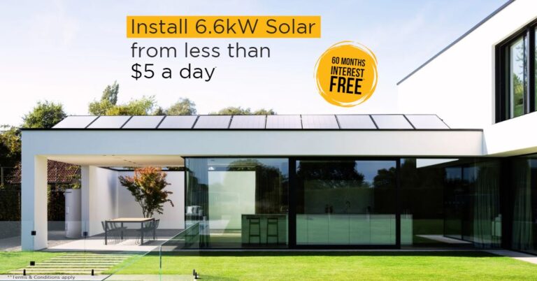 6.6kw Solahart solar power special from $5 a day