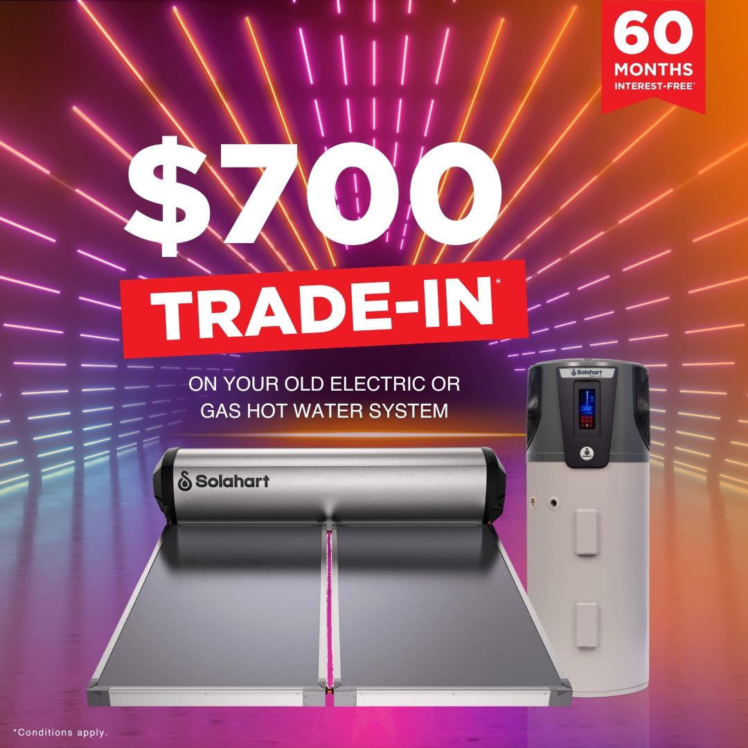 GET A $700 TRADE-IN ON A SOLAHART ENERGY-SAVING WATER HEATER from Solahart Sunshine Coast