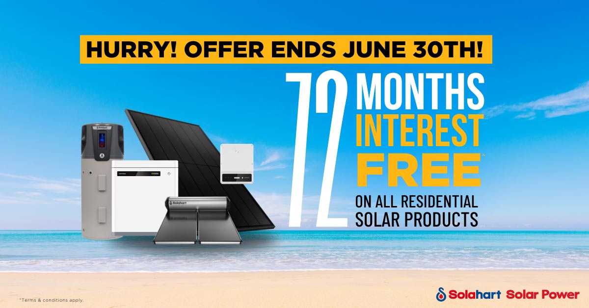 72 months interest free finance on solar from Solahart