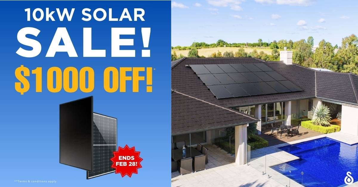 Save $1000 on a 10kw solar power system from Solahart Caboolture