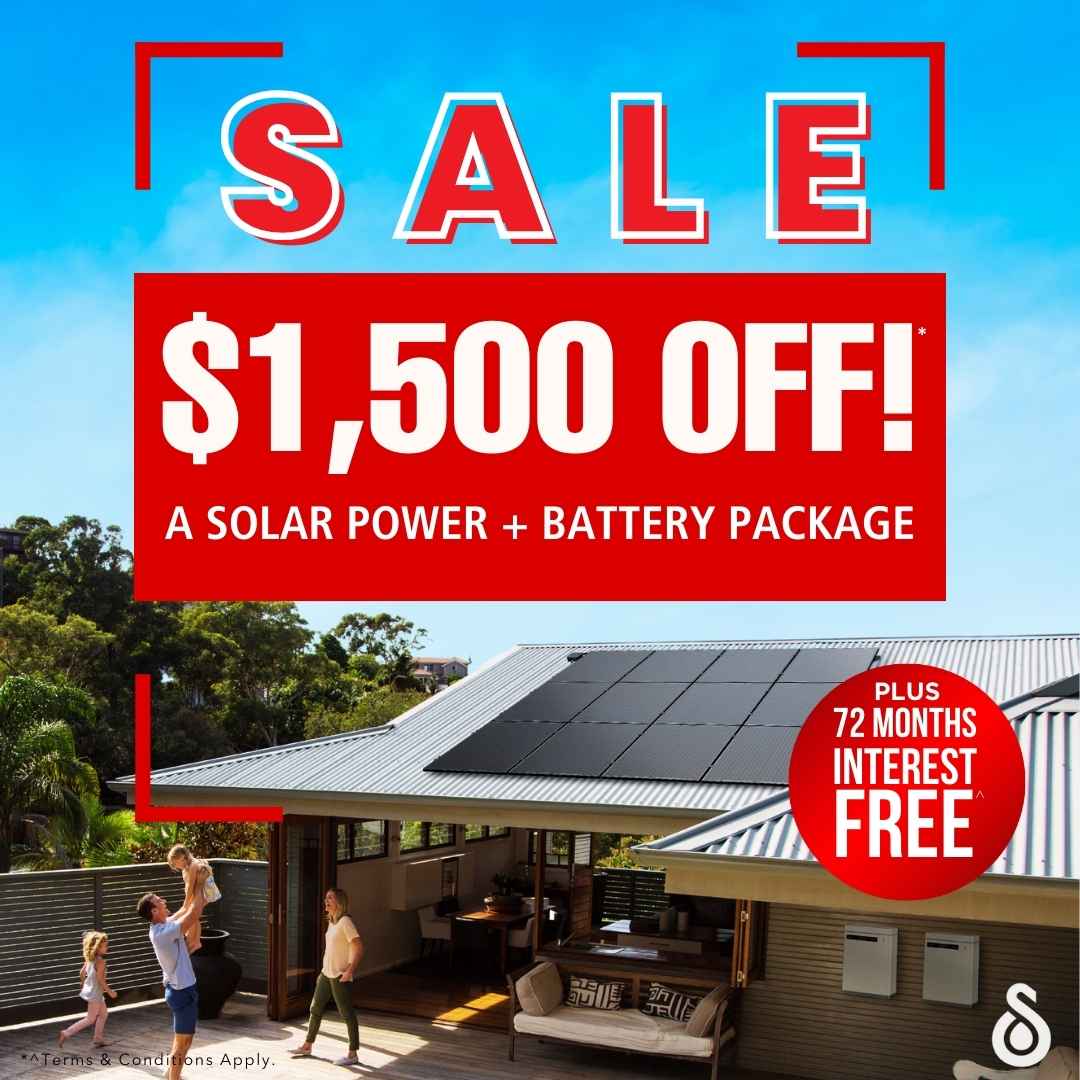 SAVE $1,500 OFF A SOLAR & BATTERY PACKAGE from Solahart Caboolture and get 72 months interest free. Terms and conditions apply